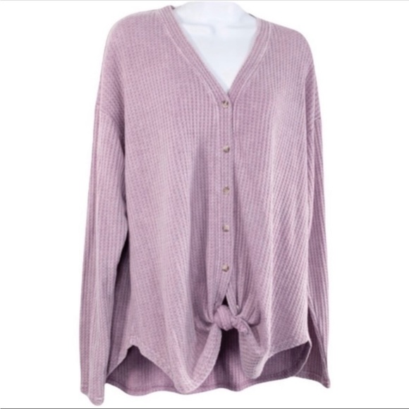 EASEL button down thermal tunic top S - Picture 5 of 8